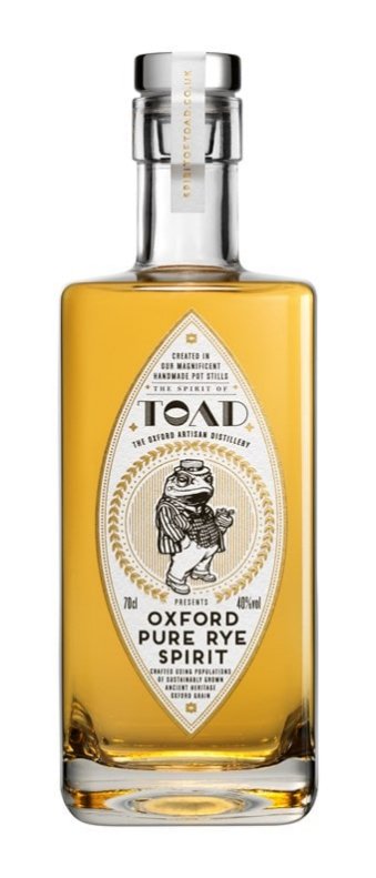 Bottle of toad oxford pure rye spirit