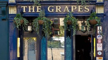 The Grapes pub entrance